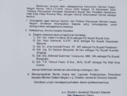 Besok Dilantik! 6 Bupati/Walikota di Riau Diganti dengan Pjs, 3 Orang Pejabat Pusat