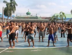 Lapas Pekanbaru Gelar Senam Bersama Bagi Warga Binaan Lapas Pekanbaru