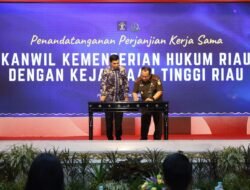 Kanwil Kemenkum Riau Kukuhkan Sinergi Lintas Sektor melalui Penandatanganan PKS dengan 19 Instansi Strategis
