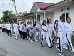 Konsisten Jaga Kebugaran dan Tingkatkan Keakraban Antar Petugas, Lapas Pekanbaru Gelar Giat Jalan Santai