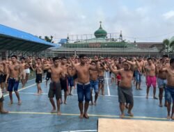 Jaga Kesehatan dan Semangat Positif, Lapas Pekanbaru Rutin Gelar Senam Pagi Bagi Warga Binaan