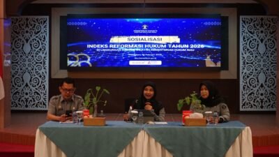 Kanwil Kemenkum Riau Menyelenggarakan Sosialisasi Indeks Reformasi Hukum 2026 Digelar di Riau