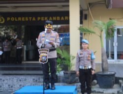 Polresta Pekanbaru Gelar Apel Pasukan Operasi Keselamatan Lancang Kuning 2026