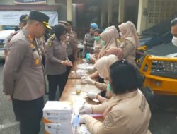 Dukung Program Nasional Pemberantasan Narkoba, Polresta Pekanbaru Laksanakan Tes Urine terhadap 101 Personel