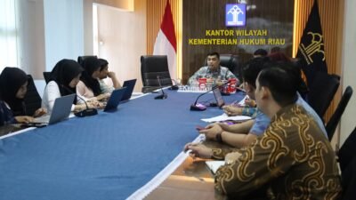 Kanwil Kemenkum Riau Ikuti Webinar Nasional Petunjuk Teknis Layanan Perseroan Perorangan Dari Ditjen AHU