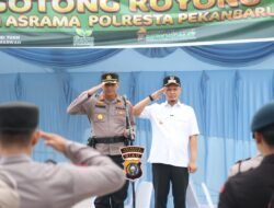 Polresta Pekanbaru Gelar Apel dan Gotong Royong Rekonstruksi Asrama Polisi