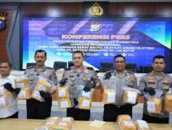 Polda Riau Tangkap Kurir Jaringan Internasional, Narkoba Rp31 M Disita