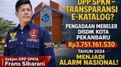 DPP-SPKN Soroti Pengadaan Mebeler Rp3,7 Miliar di Disdik Kota Pekanbaru Minta PKK Turun