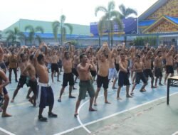 Wujudkan Warga Binaan yang Sehat, Lapas Pekanbaru Gelar Senam Pagi Rutin