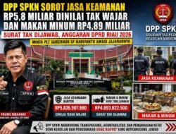 Rapat Banggar Ricuh, DPP-SPKN Sorot Pengadaan Jasa Keamanan dan Makan Minum Tahun 2026 di DPRD Prov. Riau