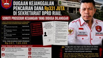 DPP-SPKN Desak KPK Audit Dugaan Kejanggalan Pencairan Dana Rp331 Juta di Sekretariat DPRD Riau