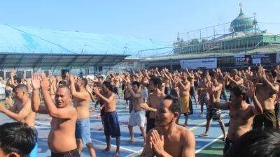 Gerak Sehat, Semangat Baru: Senam Pagi Warnai Aktivitas Warga Binaan Lapas Pekanbaru