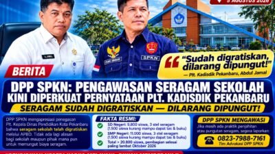 DPP-SPKN Apresiasi Pernyataan Plt Kadisdik Pekanbaru Larangan Jual Beli Seragam di Sekolah
