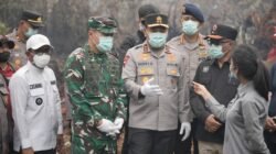 Kapolda Riau dan Pangdam Tuanku Tambusai Patroli Udara Karhutla, Turun Langsung Padamkan Api di Pelalawan