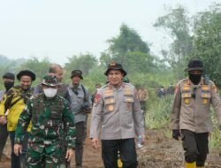 Tangani Karhutla Inhu, Kapolda Riau dan Pangdam Kerahkan 157 Personel Gabungan