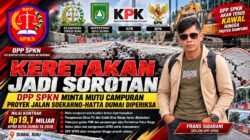 DPP SPKN SOROT ANGGARAN RP19,1 MILIAR PROYEK PENINGKATAN JALAN SOEKARNO-HATTA DUMAI TAHUN 2026, KERETAKAN MUNCUL, MUTU CAMPURAN DIPERTANYAKAN