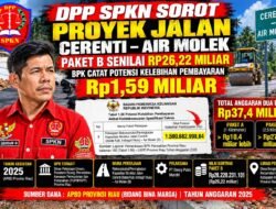 DPP SPKN Sorot Proyek Jalan Cirenti–Air Molek Paket B RP26,22 Miliar, BPK Catat Potensi Kelebihan Pembayaran Rp1,59 Miliar