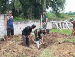 TMMD ke-124 Kodim 0320/Dumai Laksanakan Pembangunan MCK di Kelurahan Bukit Kapur